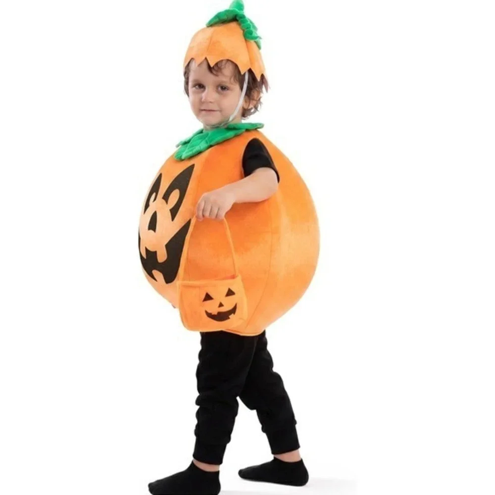 Spooktacular Creations Toddler Pumpkin Costume 3T Jack-O-Lantern Hat Set